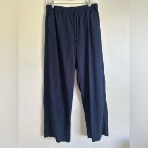 J. Crew Linen Blend Slim Wide-Leg Pants